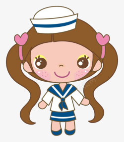 水手服女孩穿水手服的可爱女孩高清图片