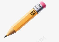HB铅笔黄色HB铅笔片高清图片