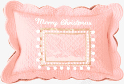 粉色漂亮圣诞节枕头素材
