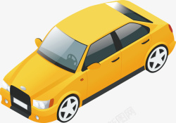 绿色旅游车黄色的新能源车车辆矢量图高清图片