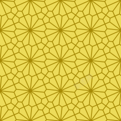 黄色花形图案矢量图素材