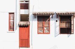 红色小门房子门窗高清图片