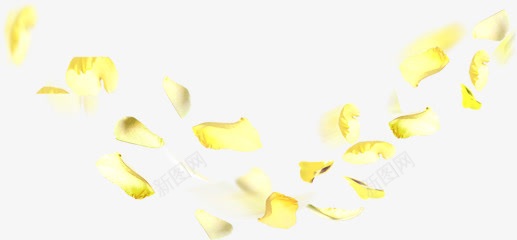 黄色梦幻创意花瓣装饰png免抠素材_新图网 https://ixintu.com 创意 梦幻 花瓣 装饰 黄色
