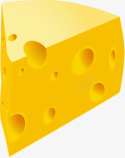 坑坑手绘黄色奶酪高清图片