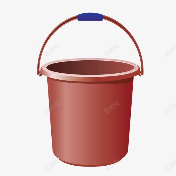 棕红色水桶容器png免抠素材_新图网 https://ixintu.com 容器 棕红色 水桶