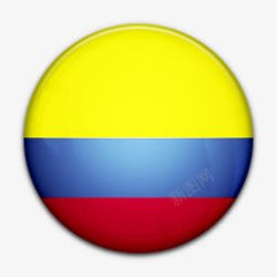 colombia国旗的哥伦比亚worldflagicons图标高清图片