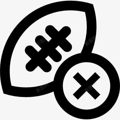 橄榄球十字按钮图标png_新图网 https://ixintu.com 交叉 按钮 标志 橄榄球 球 符号 运动 钮扣