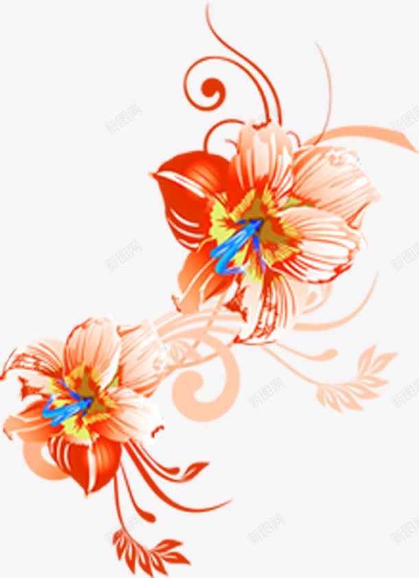 红色花朵花卉彩绘png免抠素材_新图网 https://ixintu.com 彩绘 红色 花卉 花朵