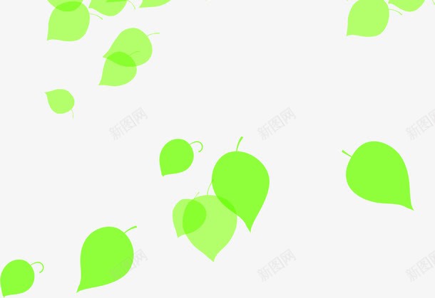 绿色卡通可爱树叶漂浮png免抠素材_新图网 https://ixintu.com 卡通 可爱 树叶 漂浮 绿色