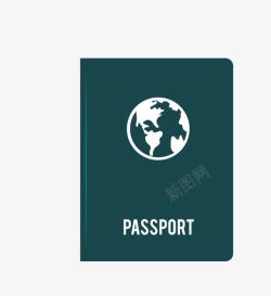 黑色护照旅游素材