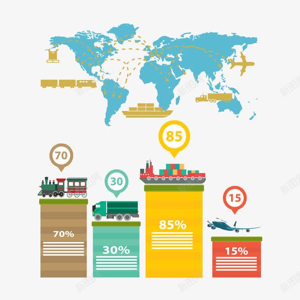 地图和数据分析图png免抠素材_新图网 https://ixintu.com 信息图 免费png 地图 数据分析图 矢量素材