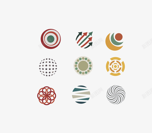 彩色简易企业logo矢量图图标eps_新图网 https://ixintu.com logo设计 彩色logo 矢量logo 简易企业 矢量图