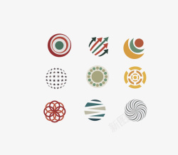 简易企业彩色简易企业logo矢量图图标高清图片
