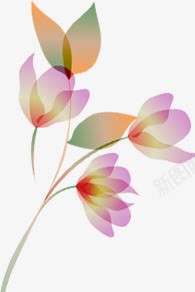 手绘粉色花纹装饰png免抠素材_新图网 https://ixintu.com 粉色 花纹 装饰