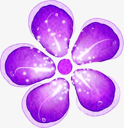 手绘唯美紫色花朵创意png免抠素材_新图网 https://ixintu.com 创意 紫色 花朵