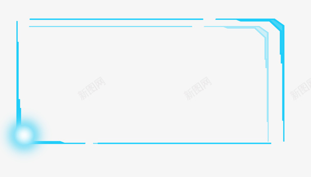 光效透明光效蓝色渐变线框png免抠素材_新图网 https://ixintu.com PPT素材 光效 泛光 海报素材 透明光效