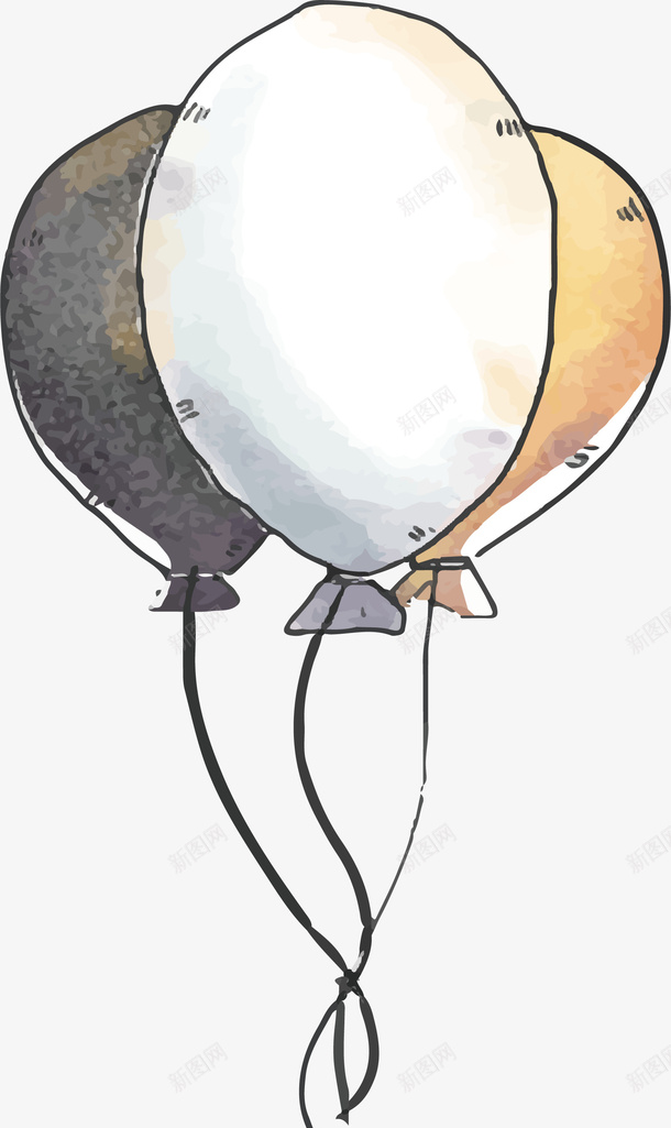 手绘气球束矢量图ai免抠素材_新图网 https://ixintu.com 手绘气球 气球 气球束 矢量png 节日气球 装饰气球 矢量图