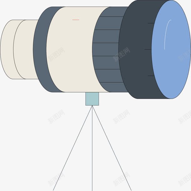 水彩望远镜png免抠素材_新图网 https://ixintu.com 卡通 手绘 望远镜 水彩 蓝色 观天象 观察