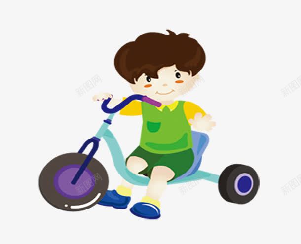 骑自行车的男孩png免抠素材_新图网 https://ixintu.com 三轮车 儿童车 小男孩