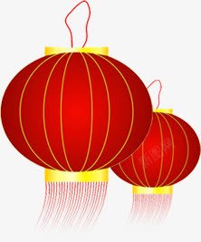 红色创意中国风灯笼素材