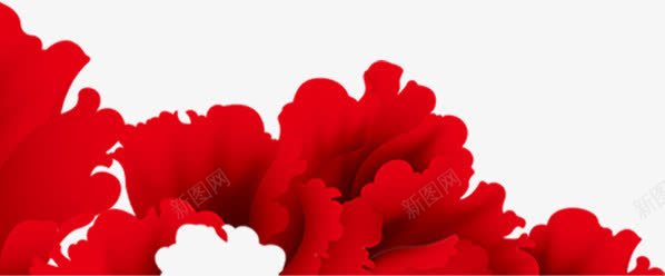 红色卡通新年花朵png免抠素材_新图网 https://ixintu.com 卡通红色 卡通花朵 新年红色 红色花朵 花朵