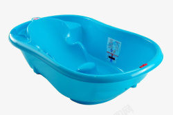 蓝色塑料浴盆素材