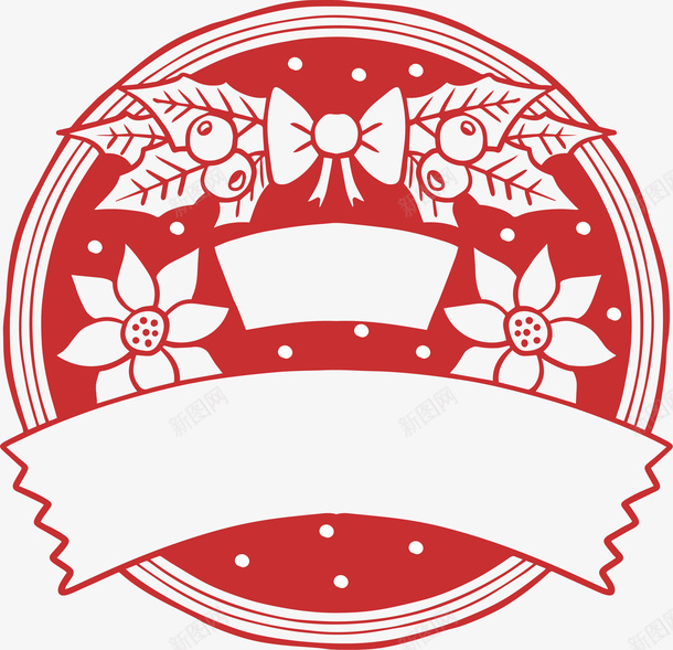 红色圆形圣诞标签矢量图ai免抠素材_新图网 https://ixintu.com 圆形标签 圣诞标签 圣诞节 矢量png 红色圣诞 红色标签 矢量图