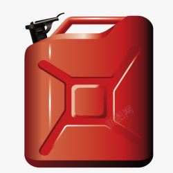 红色汽油气油桶矢量图高清图片
