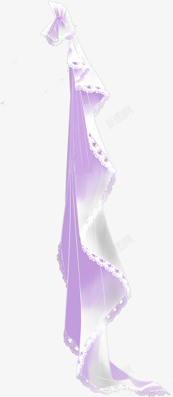 紫色清新窗帘装饰图案素材
