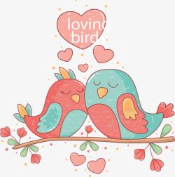 相爱的爱情鸟素材