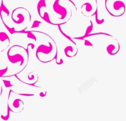 粉色艺术花纹装饰素材