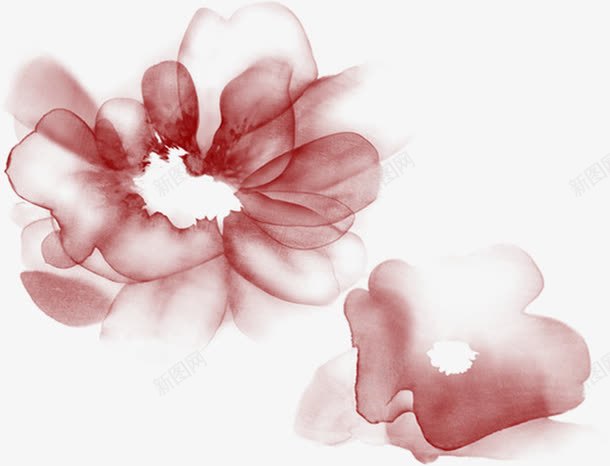 红色古典创意花朵png免抠素材_新图网 https://ixintu.com 创意 古典 红色 花朵 设计