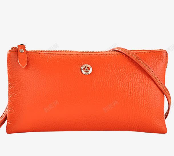 橙色手拿包png免抠素材_新图网 https://ixintu.com 产品实物 手拿包 箱包 钱包