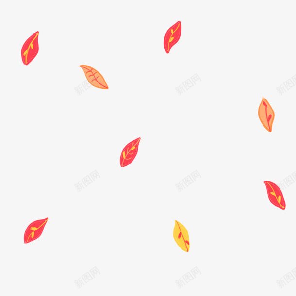 红色清新树叶漂浮png免抠素材_新图网 https://ixintu.com 免抠PNG 树叶 清新 漂浮素材 红色