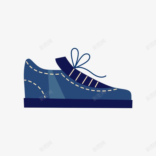 手绘蓝色的鞋子png免抠素材_新图网 https://ixintu.com PNG素材 手绘 蓝色 鞋子