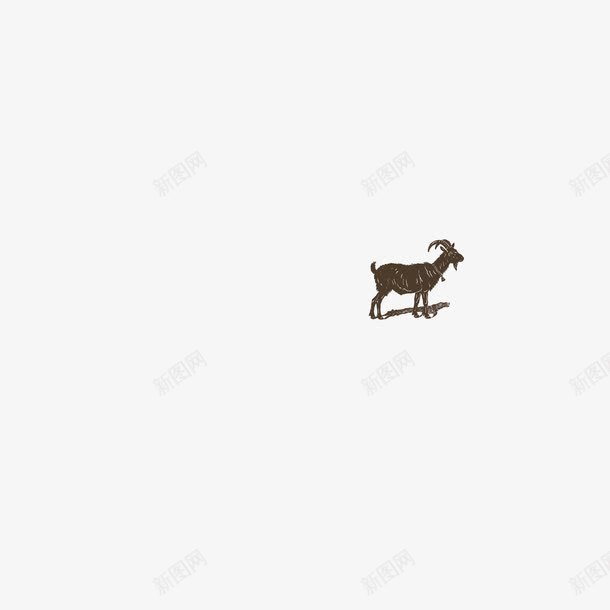 牧场动物黑山羊png免抠素材_新图网 https://ixintu.com 版绘 牧场动物 铅笔绘 黑山羊