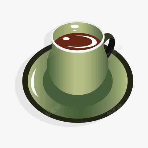 绿色咖啡杯子png免抠素材_新图网 https://ixintu.com AI 咖啡 咖啡杯子素材 喝水 杯子 矢量素材