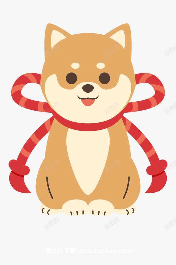 可爱的卡通小狗图png免抠素材_新图网 https://ixintu.com 动物 可爱的 坐着 小狗 狗年设计 简图 蝴蝶结