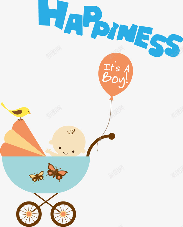 开心的婴儿png免抠素材_新图网 https://ixintu.com 卡通 婴儿 开心