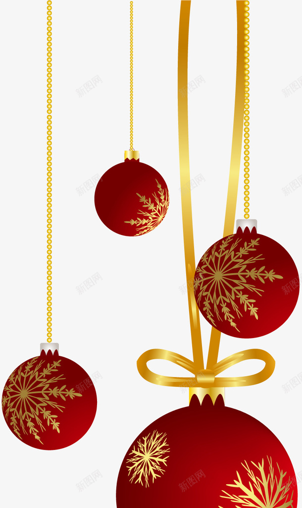 圣诞红色装饰球矢量图ai免抠素材_新图网 https://ixintu.com 圣诞 红色 节日 装饰球 矢量图