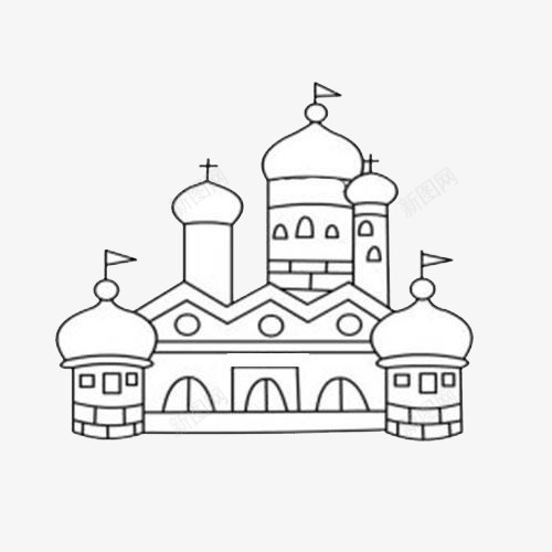 简约风格欧式城堡简笔画png免抠素材_新图网 https://ixintu.com 城堡 城堡简笔画 效果图案 欧式 简笔画 简约风格 装饰图案