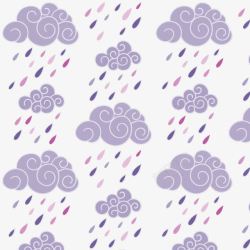 紫色的雨矢量图素材