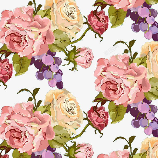 一组三个粉色玫瑰壁纸psd免抠素材_新图网 https://ixintu.com 壁纸 玫瑰 粉色 装饰