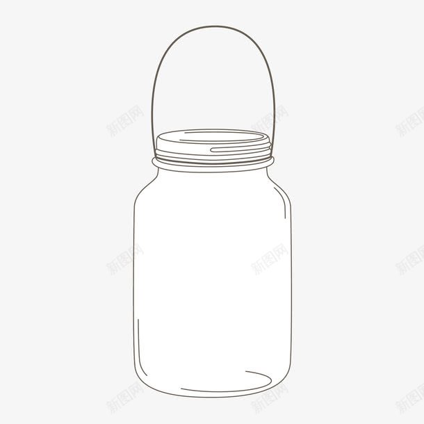 手绘创意瓶子png免抠素材_新图网 https://ixintu.com 创意 手绘 玻璃瓶 瓶子