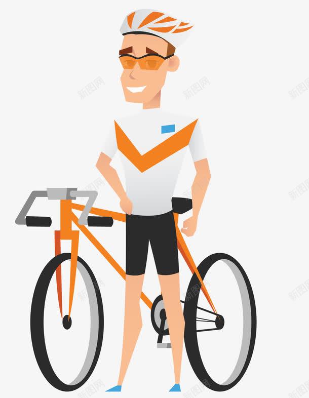 骑行自行车png免抠素材_新图网 https://ixintu.com PNG 卡通 自行车 骑手 骑行