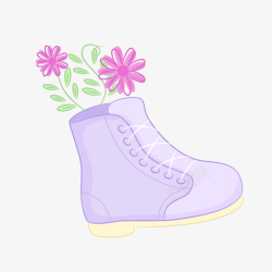 紫色鞋子花卉植物素材