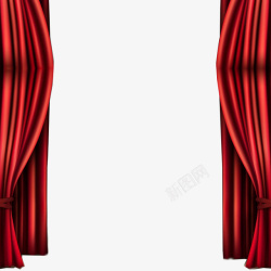 红窗帘素材