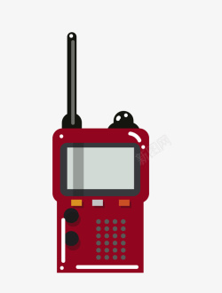 传唿机红色传呼机手机矢量图高清图片