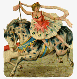风中骑马的女人油画女人骑马高清图片
