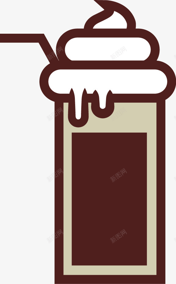 款彩绘咖啡元素矢量图eps免抠素材_新图网 https://ixintu.com 冰饮 咖啡 矢量图